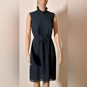 LOFT Dark Blue Sleeveless Midi Dress